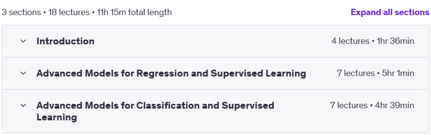 Course topics · Advanced Machine Learning Methods and Techniques 2025-3
