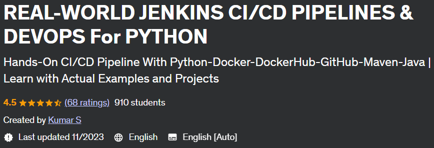 Pictures · Udemy — REAL-WORLD JENKINS CI/CD PIPELINES & DEVOPS For PYTHON 2022-5