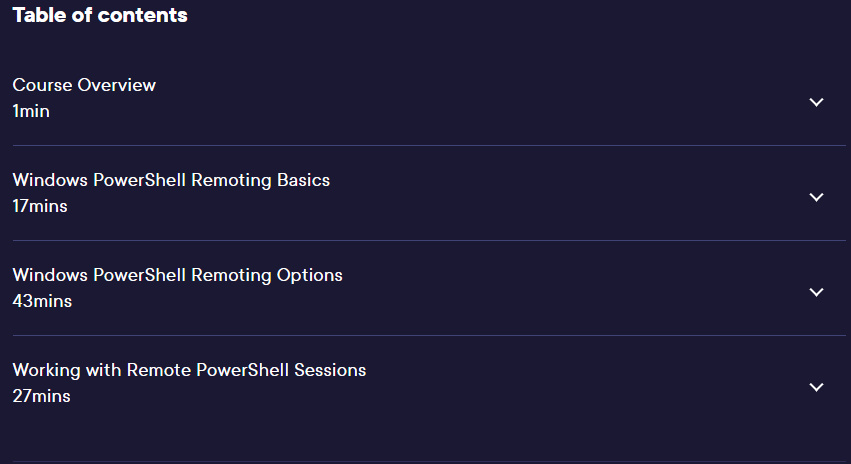 Course topics · Pluralsight — Managing with Windows PowerShell Remoting 2023-4