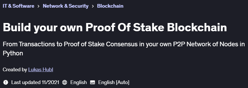 Pictures · Udemy — Build your own Proof Of Stake Blockchain 2021-11
