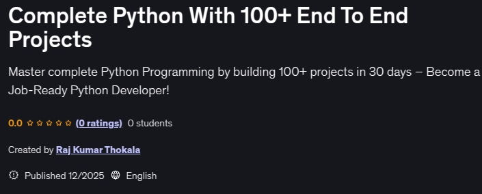 이미지 · 완전한 Python 와 함께 100+ 프로젝트를 끝내기
