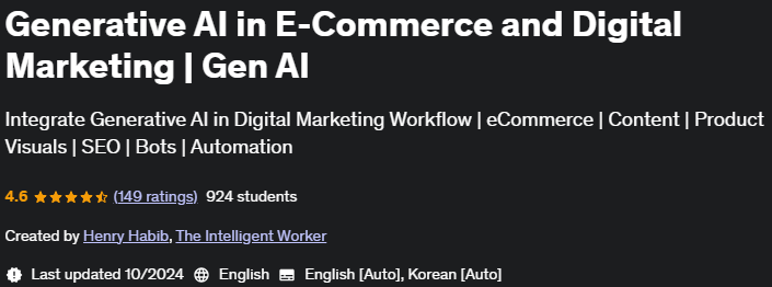 Pictures · Generative AI in E-Commerce and Digital Marketing | Gen AI 2024-1