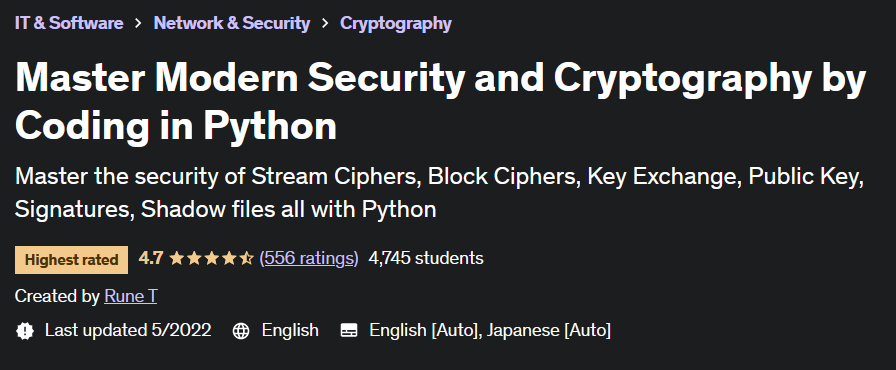 Pictures · Master Modern Security and Cryptography by Coding in Python 2021-5