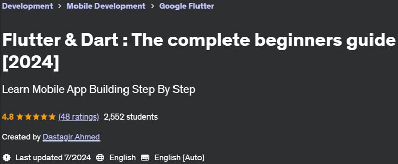 Pictures · Flutter & Dart : The complete beginners guide 2024-7