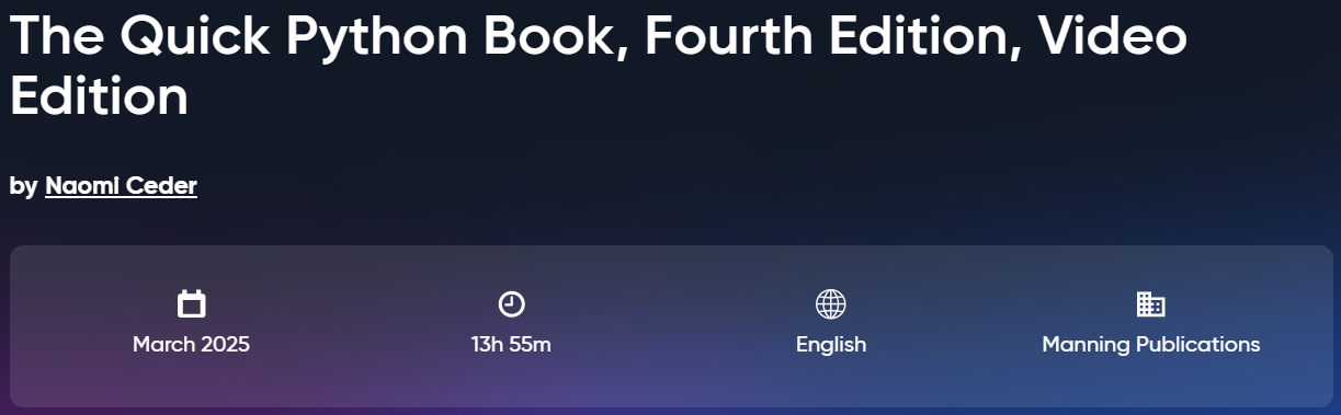 Pictures · Oreilly — The Quick Python Book, Fourth Edition, Video Edition 2025-3