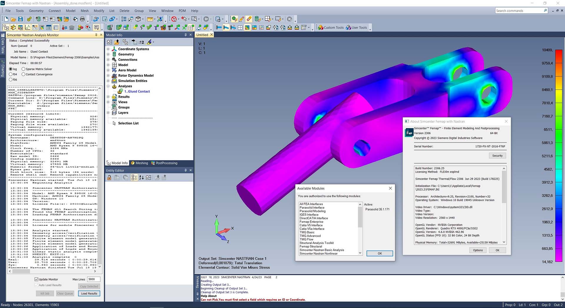 الصور · سيمنز Simcenter FEMAP 2512 مع NX Nastran x64