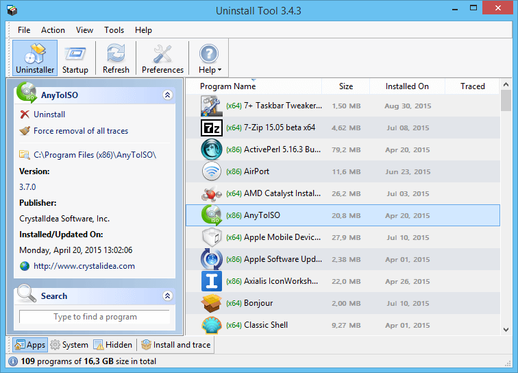 Pictures · Uninstall Tool 3.8.0.5730