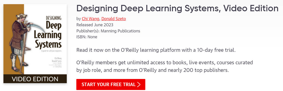 Pictures · Oreilly — Designing Deep Learning Systems, Video Edition 2023-6