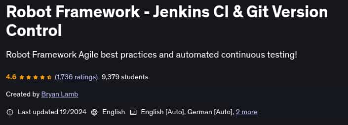 Pictures · Udemy — Robot Framework – Jenkins CI & Git Version Control 2024-12