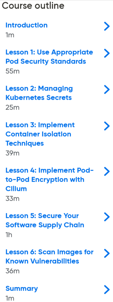 موضوعات الدورة · أوريلي - Kubernetes أهمية الأمن الميكروويف 2025-4