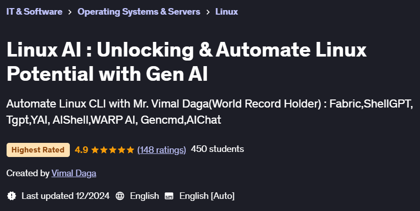 Pictures · Linux AI : Unlocking & Automate Linux Potential with Gen AI 2024-12