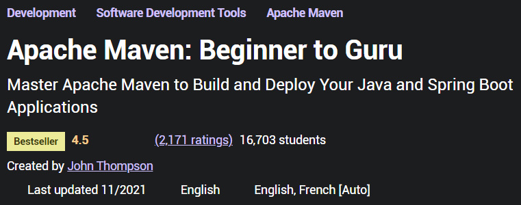 Pictures · Apache Maven: Beginner to Guru 2021-11