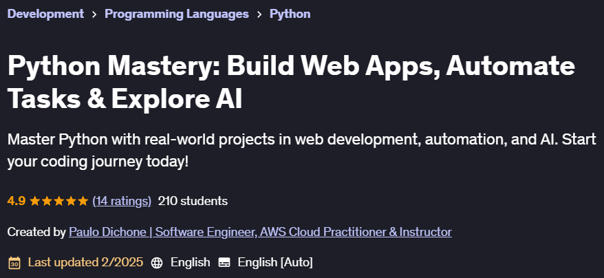 Pictures · Python Mastery: Build Web Apps, Automate Tasks & Explore AI 2024-3