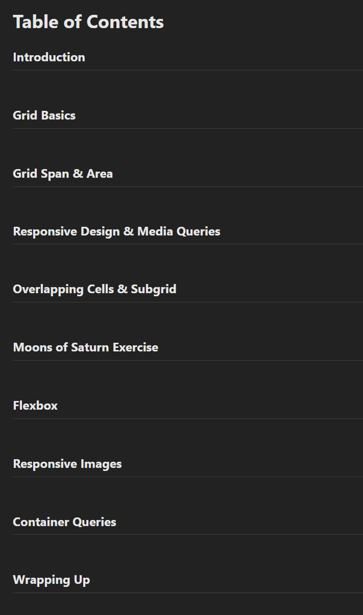 Course topics · CSS Grid & Flexbox for Responsive Layouts, v3 2021-10