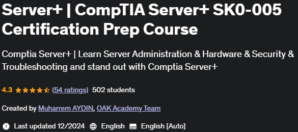 Pictures · Udemy — Server+ | CompTIA Server+ SK0-005 Certification Prep Course 2024-9