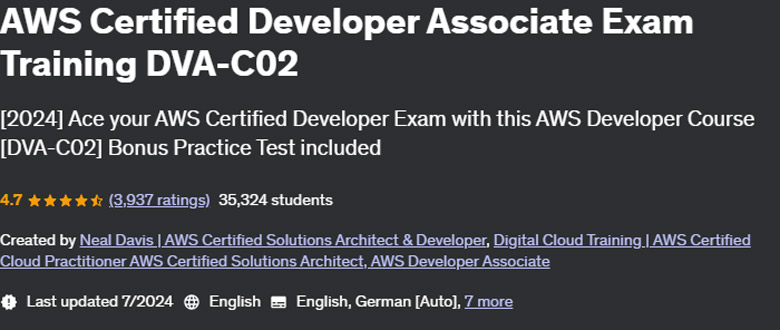 Pictures · Udemy — AWS Certified Developer Associate Exam Training DVA-C02 2023-6