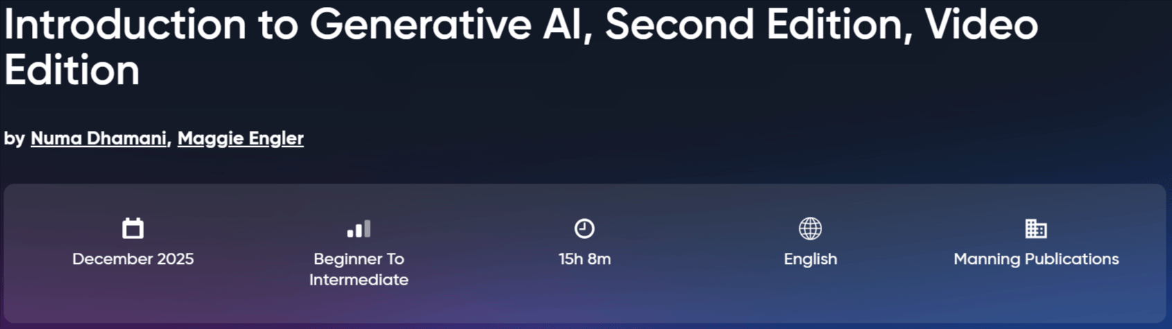 चित्र · Oreilly – Generative में परिचय AI, दूसरा संस्करण, वीडियो संस्धन 2025-12