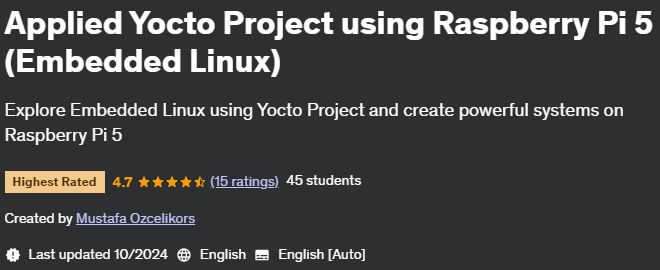 Pictures · Applied Yocto Project using Raspberry Pi 5 (Embedded Linux) 2024-10