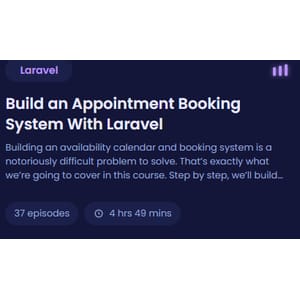 CodeCourse — Build an Appointment Booking System With Laravel 2024-2