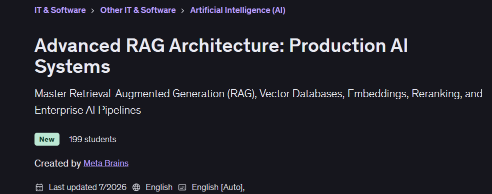 चित्र · उन्नत RAG आर्किटेक्चर: उत्पादन AI सिस्टम 2026-7