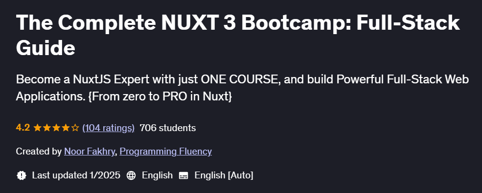 Pictures · The Complete NUXT 3 Bootcamp: Full-Stack Guide 2025-1