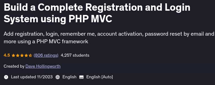 Pictures · Build a Complete Registration and Login System using PHP MVC 2023-11
