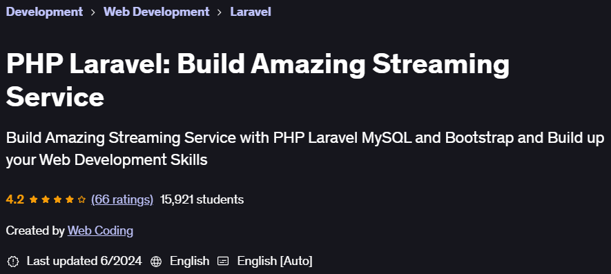 Pictures · PHP Laravel: Build Amazing Streaming Service 2024-6
