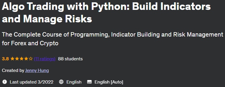 Pictures · Udemy — Algo Trading with Python: Build Indicators and Manage Risks 2022-3
