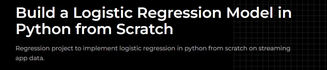 Pictures · Projectpro — Build a Logistic Regression Model in Python from Scratch 2024-8