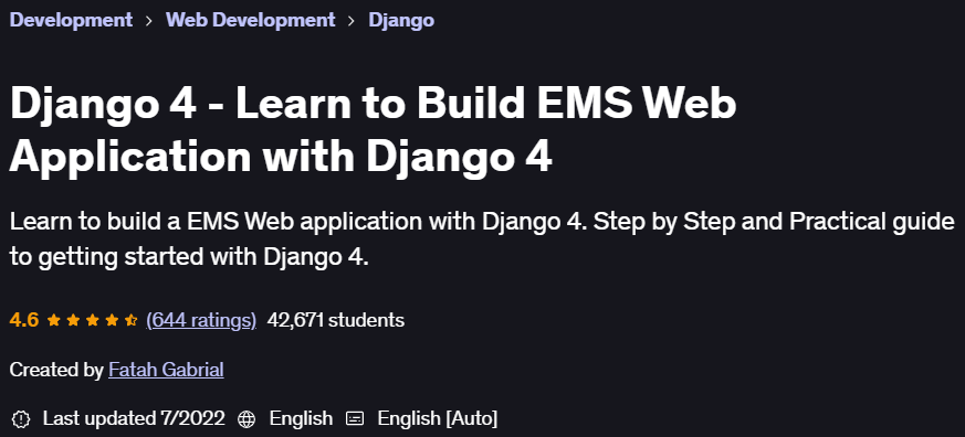 Pictures · Udemy — Django 4 – Learn to Build EMS Web Application with Django 4 2022-7