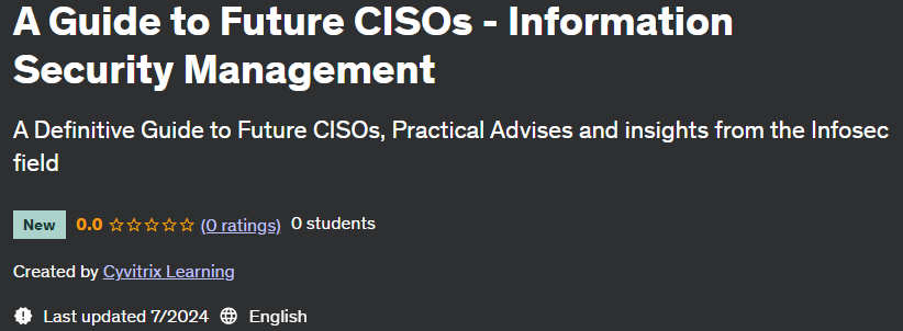 Pictures · A Guide to Future CISOs – Information Security Management 2024-6