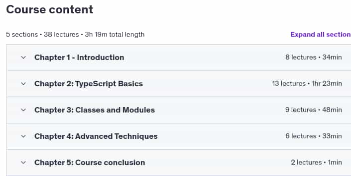 Course topics · TypeScript Crash Course 2023-12