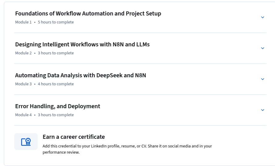 موضوعات الدورة · إنشاء وكلاء ذكيين باستخدام DeepSeek & n8n 2026-1