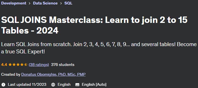 Pictures · Udemy — SQL JOINS Masterclass: Learn to join 2 to 15 Tables – 2024 2023-12