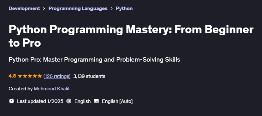 Pictures · Udemy — Python Programming Mastery: From Beginner to Pro 2025-1
