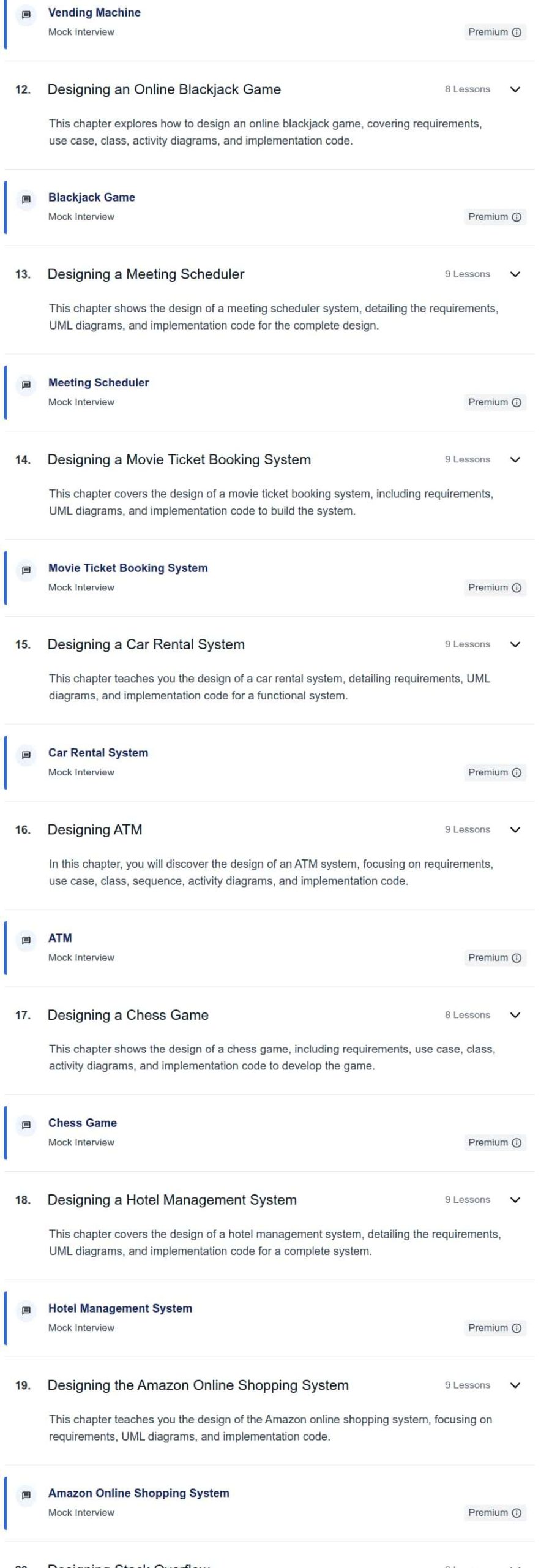 Course topics · Grokking the Low Level Design Interview Using OOD Principles 2024-3