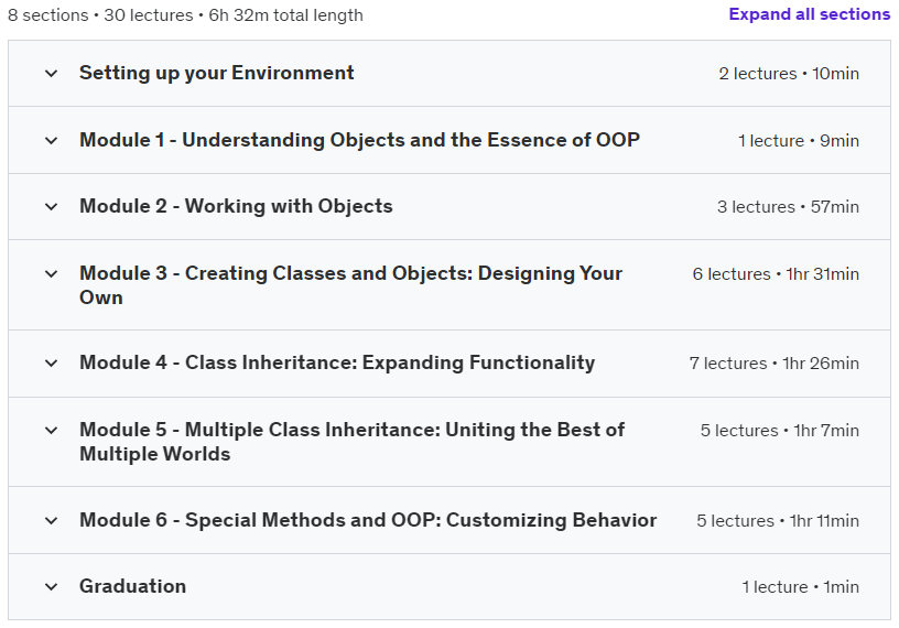 Course topics · Beyond Basics: Python OOP Principles in Action 2023-6