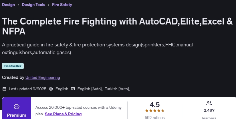 Pictures · The Complete Fire Fighting with AutoCAD,Elite,Excel & NFPA 2025-9