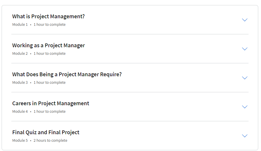 Course topics · Introduction to Project Management 2023-11