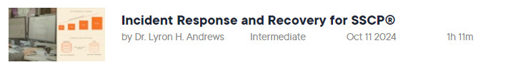 Pictures · Pluralsight — Incident Response and Recovery for SSCP® 2024-10