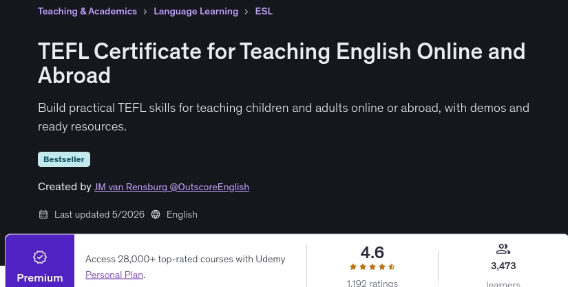 चित्र · ऑनलाइन और विदेश में अंग्रेजी सिखाने के लिए TEFL प्रमाण पत्र 2026-5