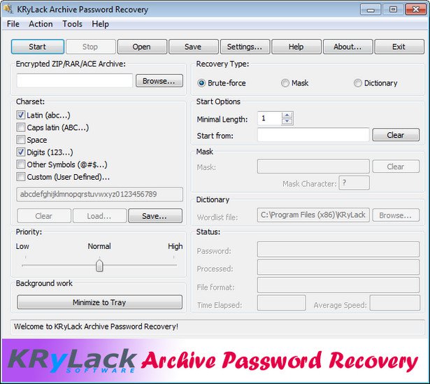 Pictures · KRyLack Archive Password Recovery 3.70.69