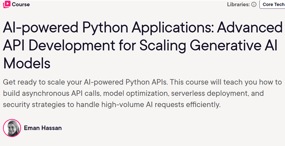 이미지 · AI- 강력한 Python 응용 프로그램 : Advanced API Scaling Generative의 발달 AI 모델들 2025-5