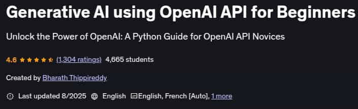 Pictures · Generative AI using OpenAI API for Beginners 2025-8
