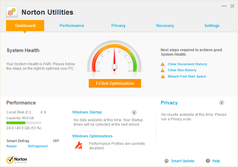 Pictures · Symantec Norton Utilities 21.4.7.637