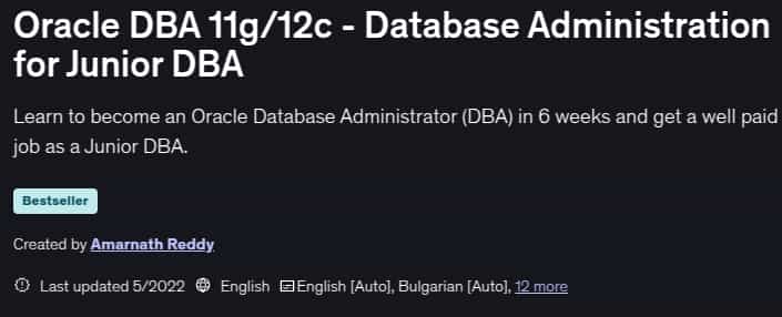 Bilder · Oracle DBA 11g/12c – Database Administration für Junior DBA 2022-5
