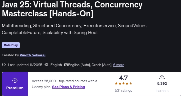 Pictures · Java 25: Virtual Threads, Concurrency Masterclass [Hands-On] 2025-11