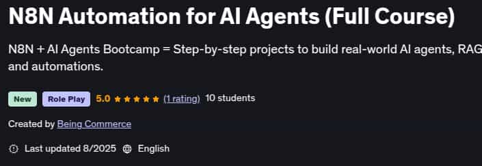 Pictures · Udemy — N8N Automation for AI Agents (Full Course) 2025-7