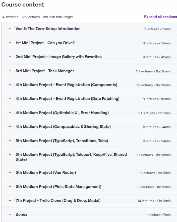 موضوعات الدورة · Vue.js 3 دورة شاملة• بناء 7 التطبيقات العالمية الحقيقية 2025-8