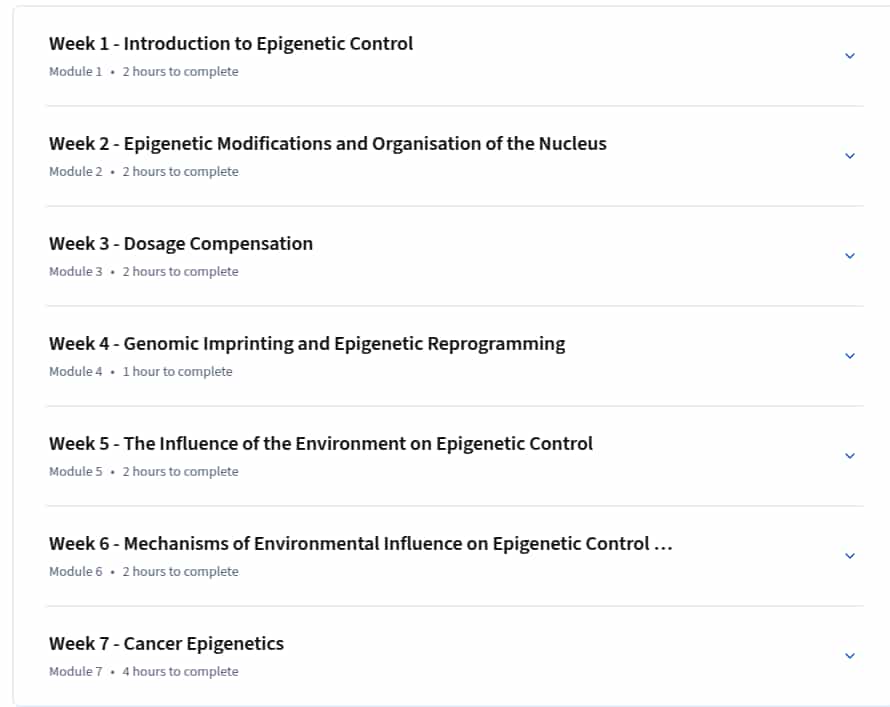 کورس کے موضوعات · جینیاتی بیان کا Epigenetic Control 2025-10
